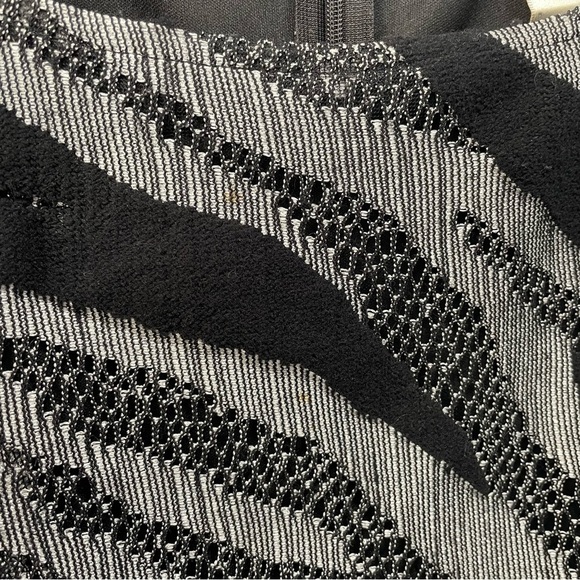 Vintage Joseph Ribkoff Couture Silver & Black Sparkle Striped Aline Evening Gown - Picture 12 of 16